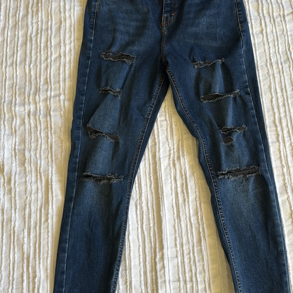 Top Shop Distressed Skinny High-rise Jamie Jeans sz 30 x30